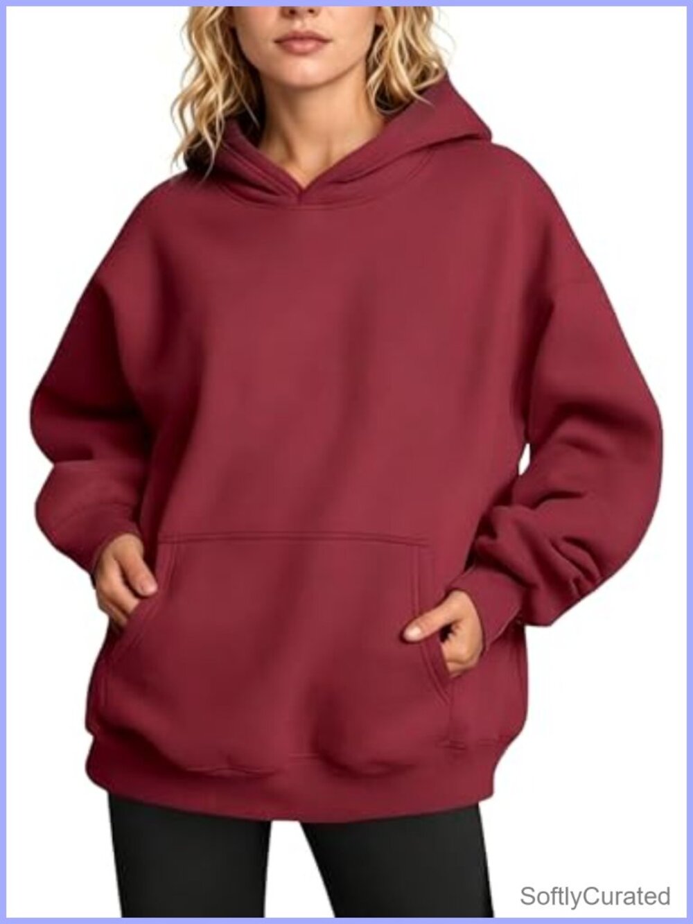 Oversized Hoodie Fleece Pullover Women's Sweatshirt Drop Shoulder